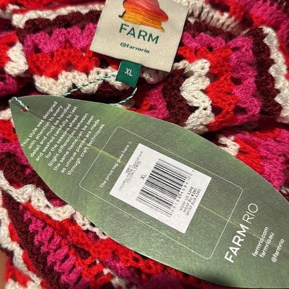 NWT FARM RIO COLORFUL CROCHET SKIRT- SIZE Large - Picture 9 of 9